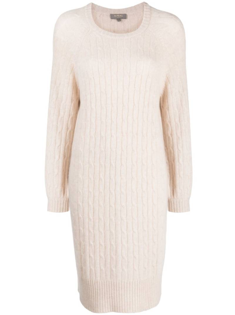 N.Peal cable-knit round-neck jumper - Neutrals von N.Peal