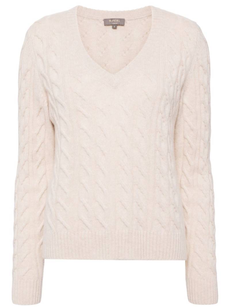 N.Peal cable-knitted jumper - Neutrals von N.Peal