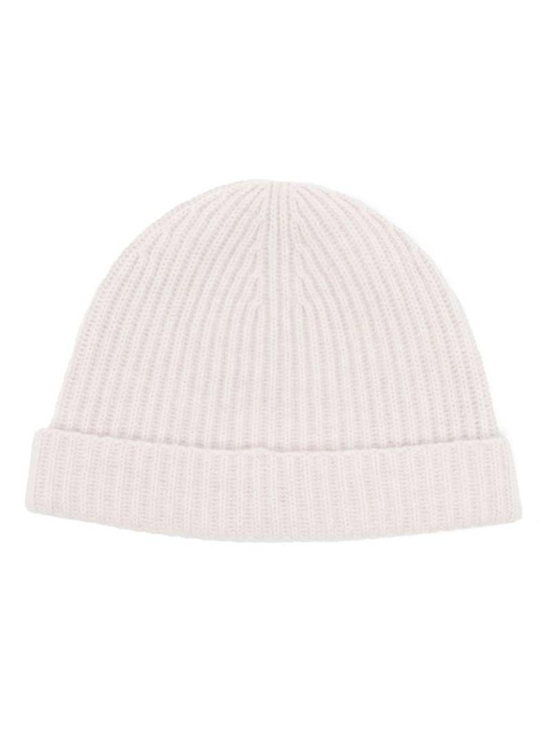 N.Peal cashmere ribbed beanie - Neutrals von N.Peal