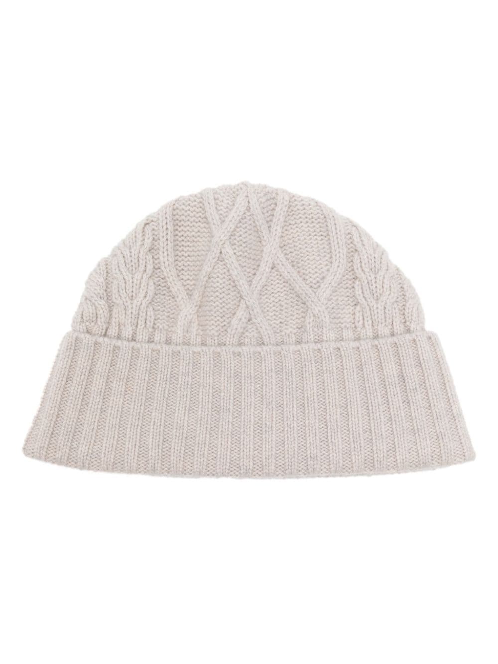 N.Peal chunky-knitted beanie hat - Grey von N.Peal