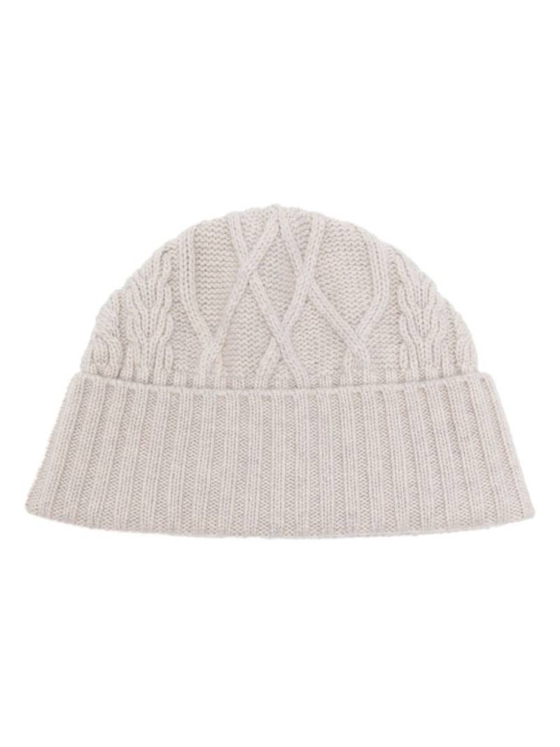 N.Peal chunky-knitted beanie hat - Grey von N.Peal