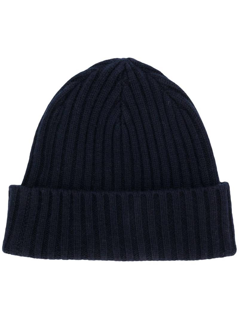 N.Peal chunky ribbed beanie - Blue von N.Peal