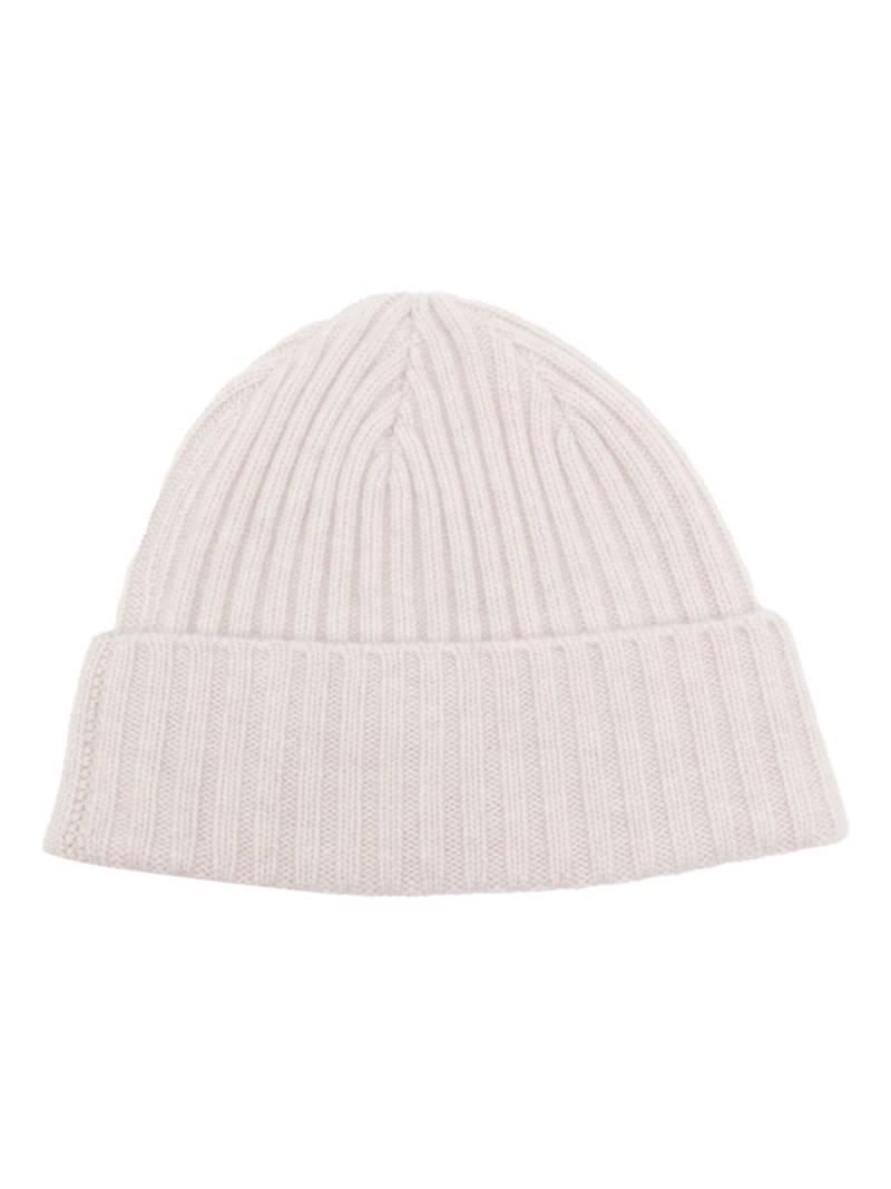 N.Peal chunky ribbed beanie hat - Neutrals von N.Peal