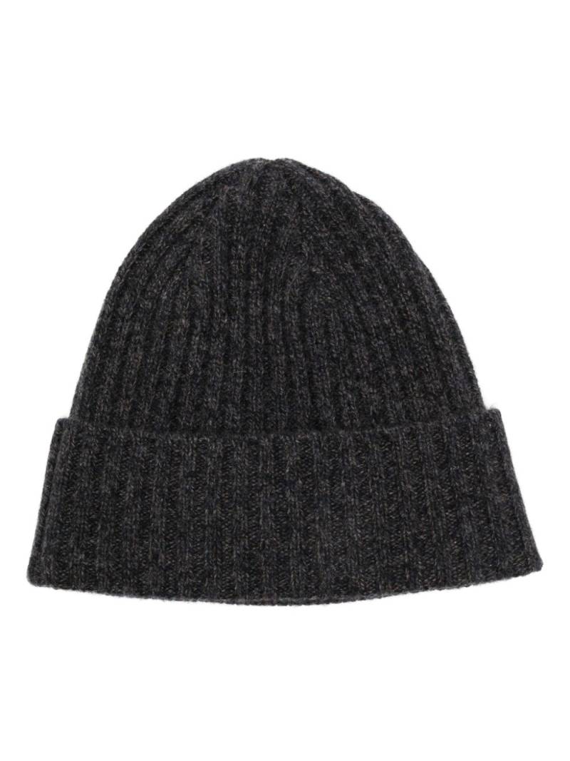 N.Peal chunky ribbed cashmere beanie - Black von N.Peal