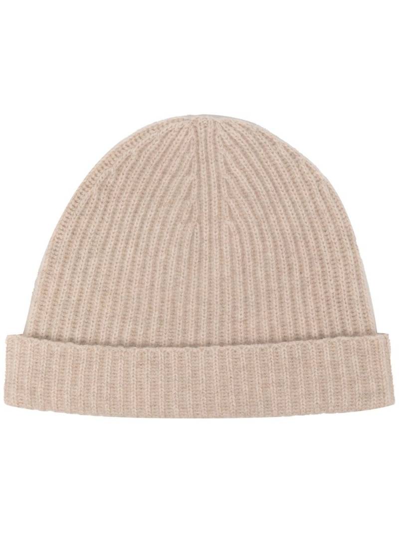 N.Peal chunky ribbed-knit beanie - Brown von N.Peal