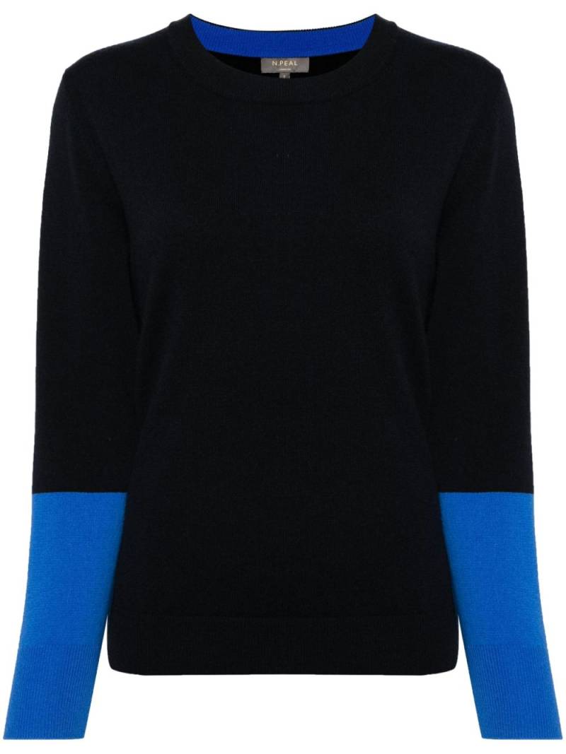 N.Peal colour-block cashmere jumper - Black von N.Peal