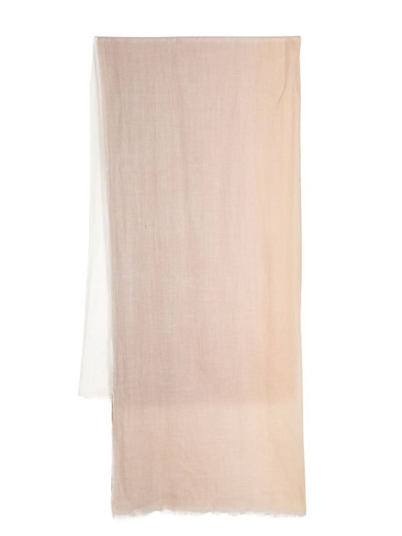 N.Peal dip dye cashmere scarf - White von N.Peal