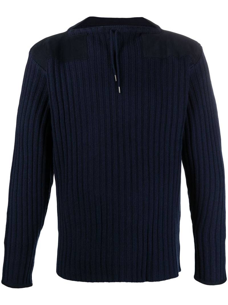 N.Peal drawstring-neck ribbed sweater - Blue von N.Peal