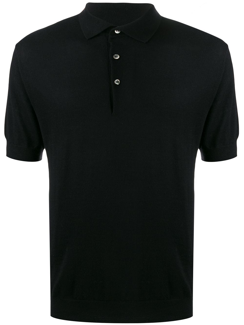 N.Peal fine gauge polo shirt - Black von N.Peal