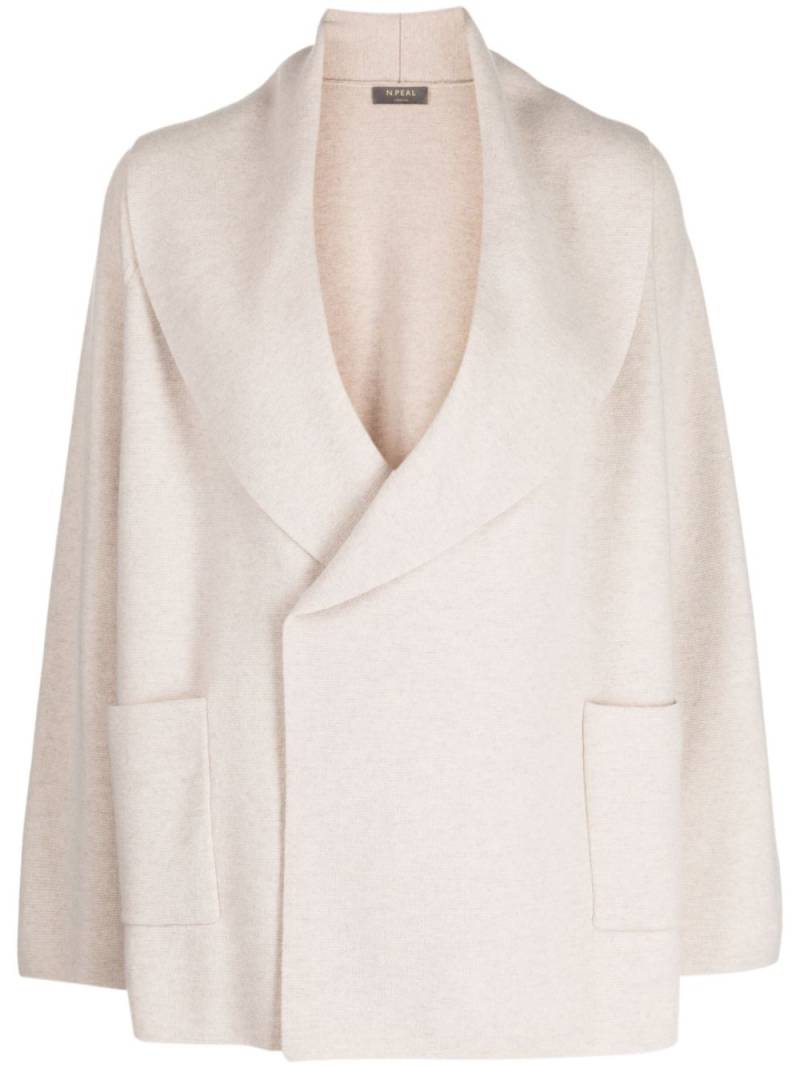 N.Peal fine-knit cashmere shawl cardigan - Neutrals von N.Peal