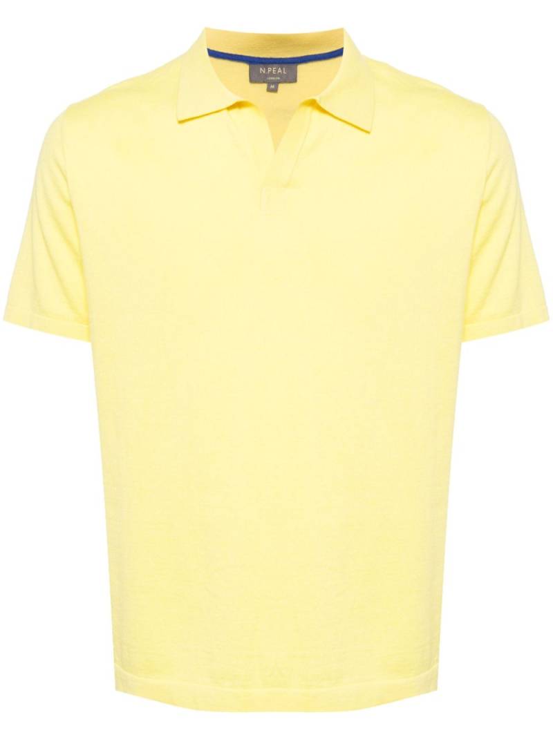 N.Peal fine-knit polo shirt - Yellow von N.Peal