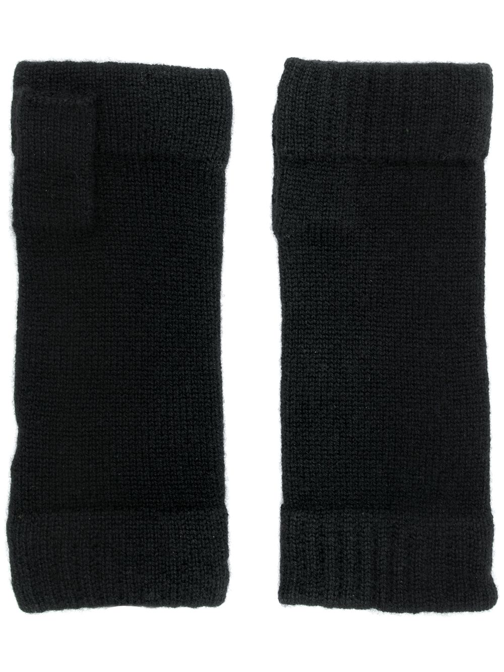 N.Peal finger-less knitted gloves - Black von N.Peal