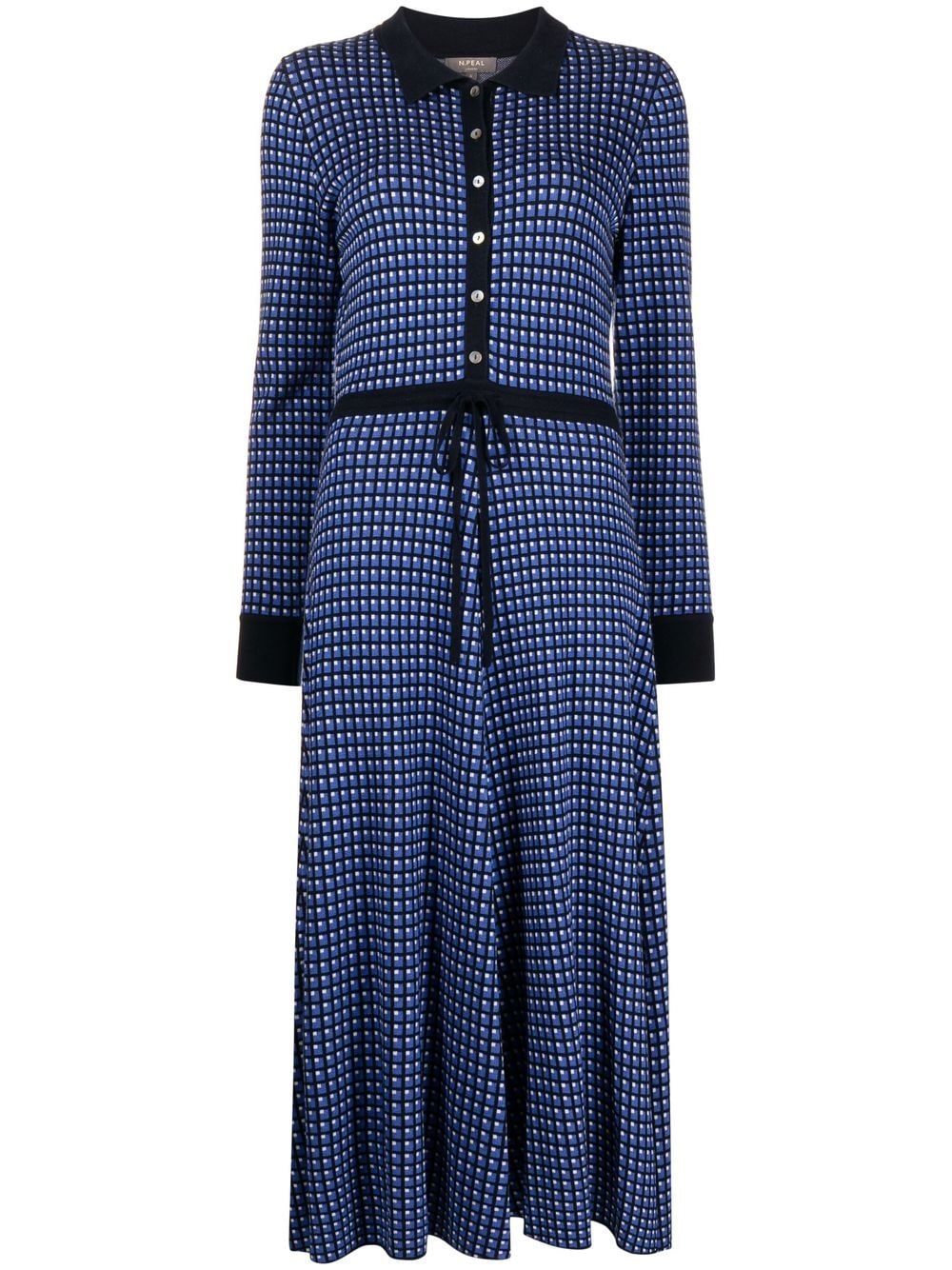 N.Peal geometric-print knitted dress - Blue von N.Peal