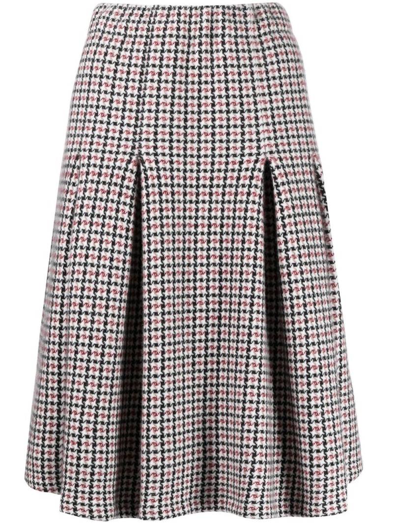 N.Peal houndstooth-pattern midi skirt - Multicolour von N.Peal