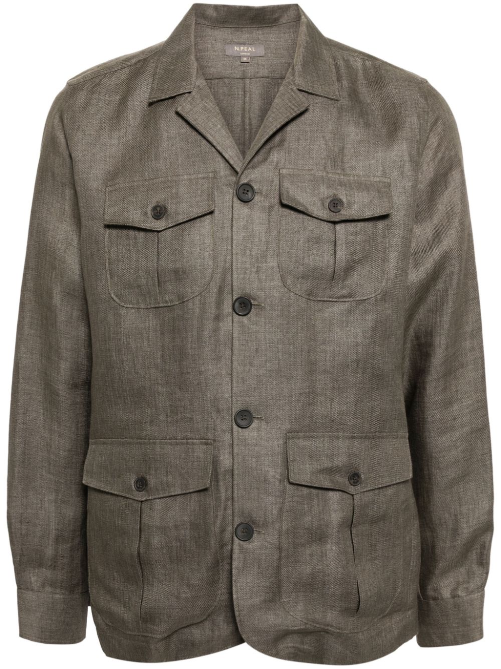 N.Peal linen shirt jacket - Brown von N.Peal