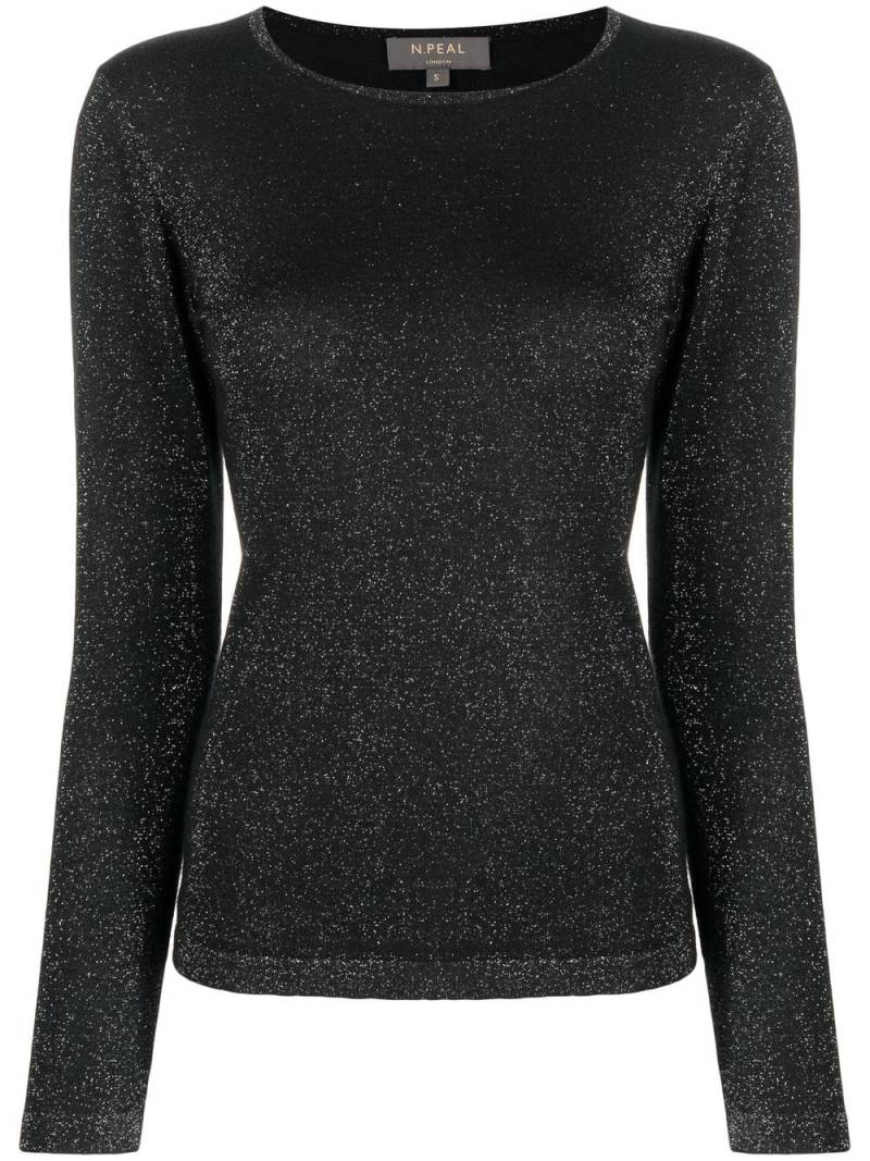 N.Peal lurex-design knit jumper - Black von N.Peal