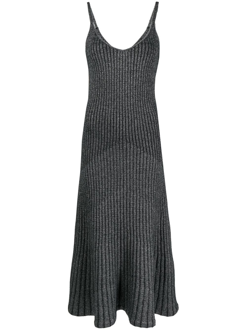 N.Peal lurex-knit detail midi dress - Black von N.Peal