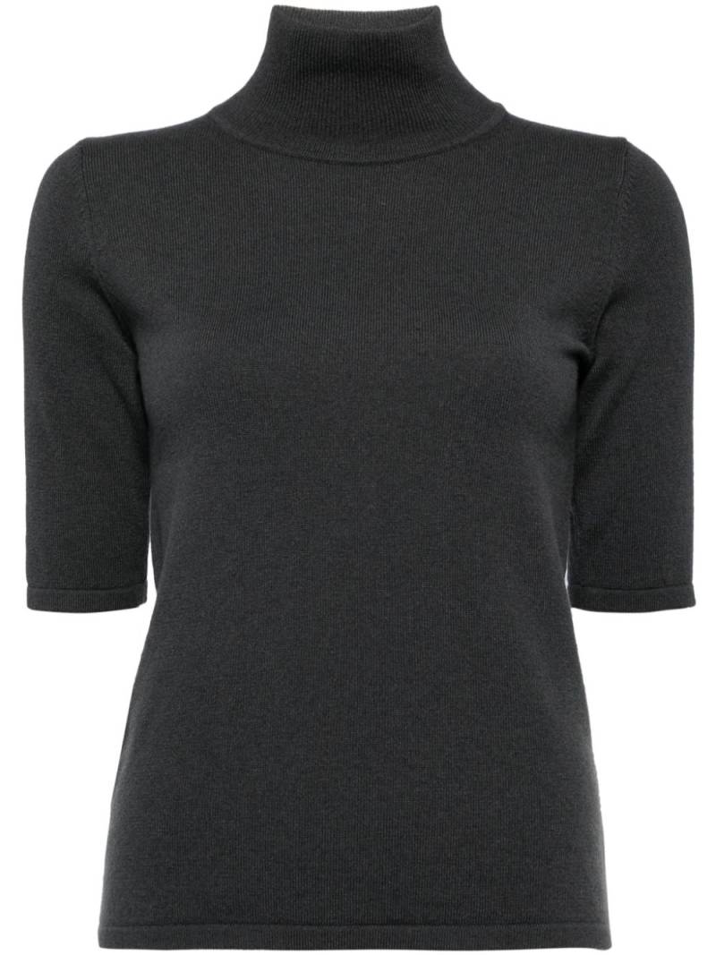 N.Peal mock-neck cashmere top - Grey von N.Peal