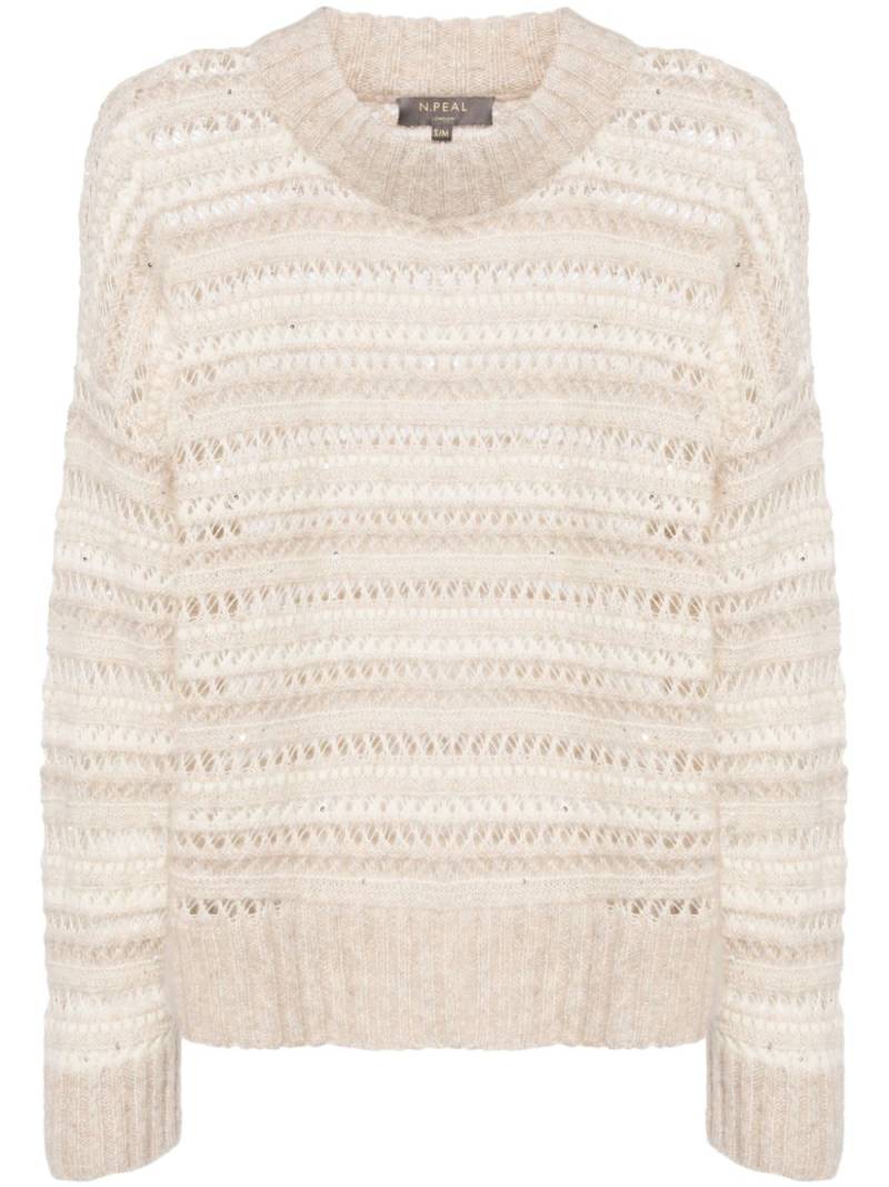 N.Peal open-knit jumper - Neutrals von N.Peal