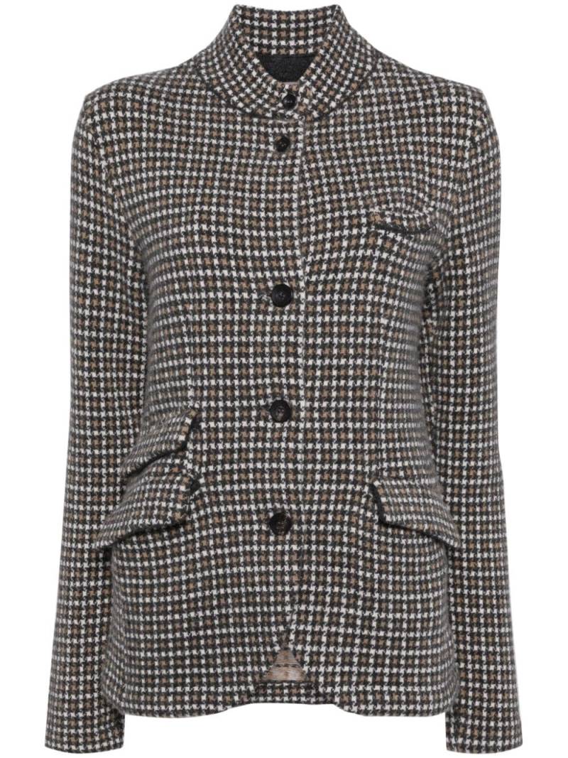 N.Peal pied-de-poule effect cashmere jacket - Brown von N.Peal