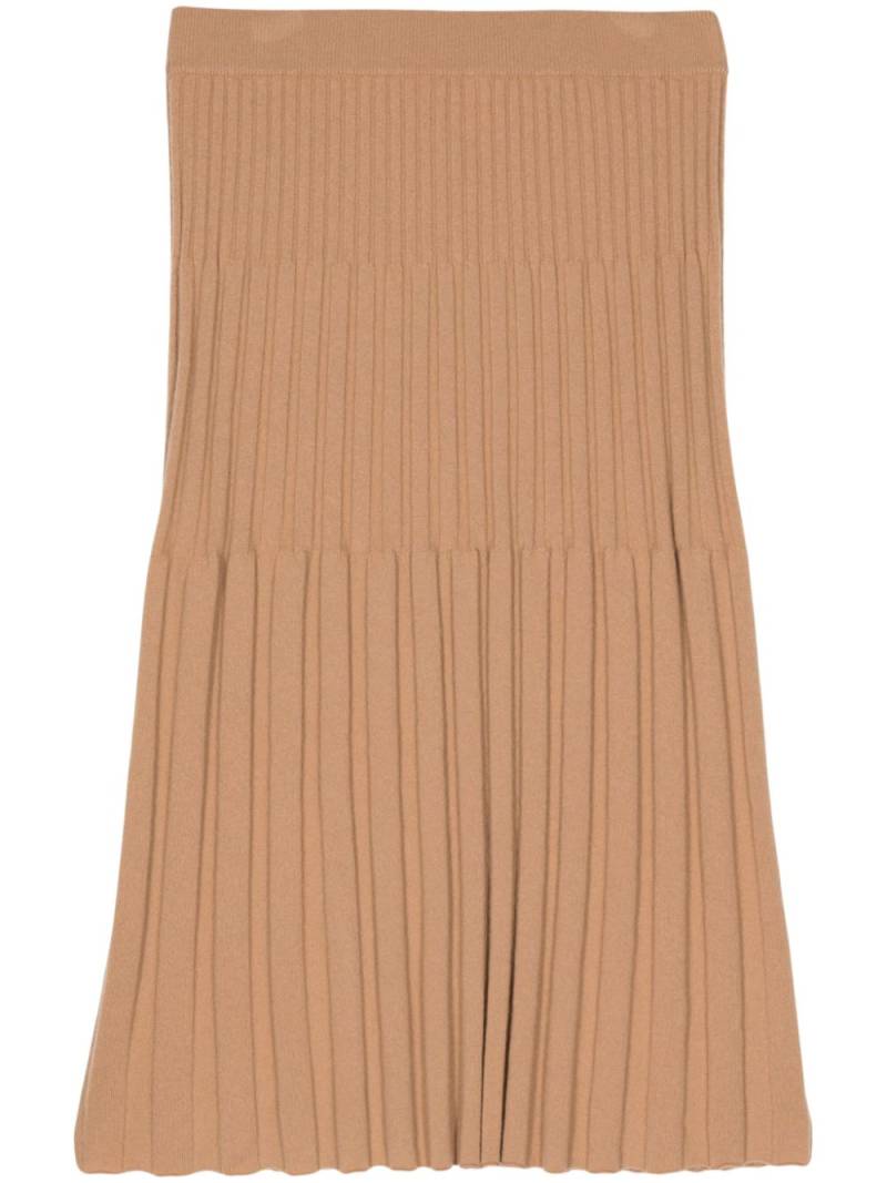 N.Peal pleated cashmere midi skirt - Brown von N.Peal