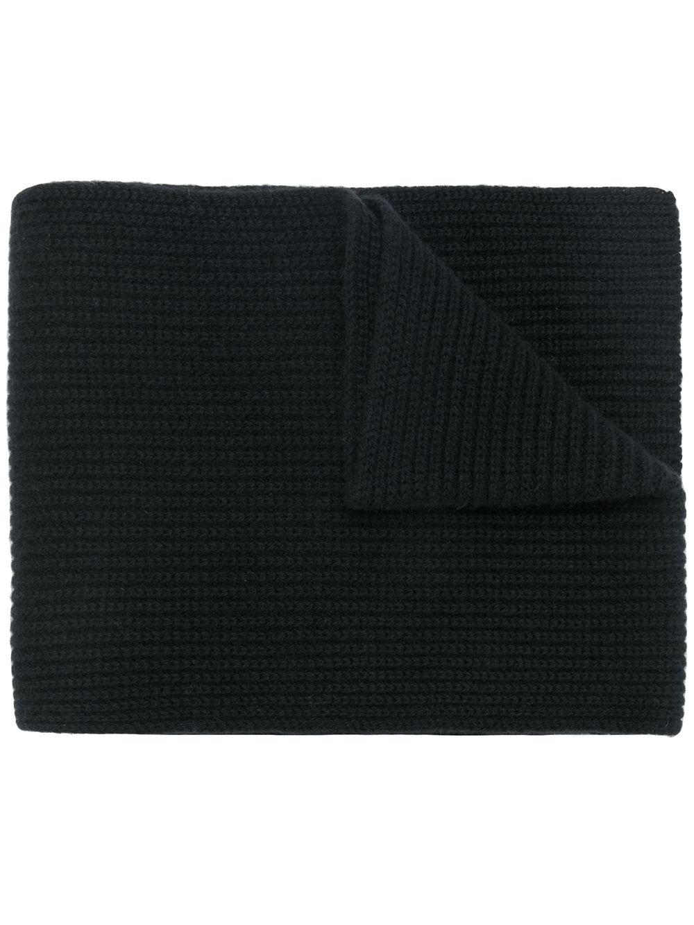 N.Peal ribbed cashmere scarf - Black von N.Peal