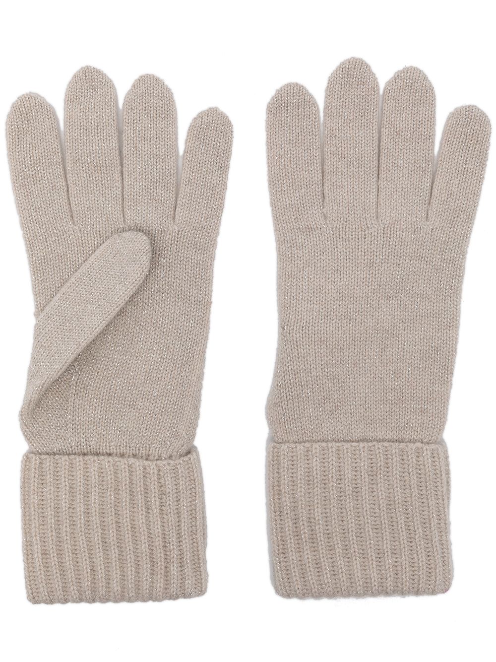 N.Peal ribbed knit cashmere-blend gloves - White von N.Peal