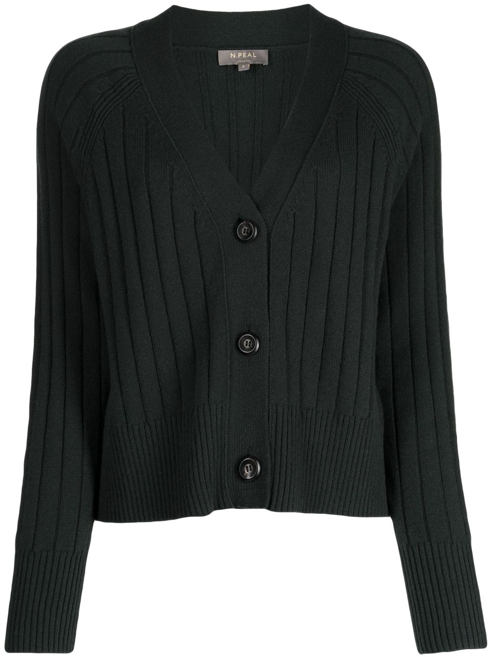 N.Peal ribbed-knit cashmere cardigan - Green von N.Peal