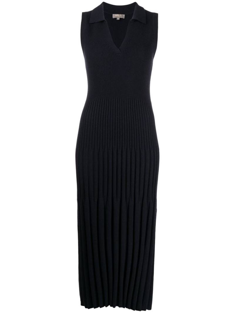 N.Peal ribbed-knit cashmere midi dress - Blue von N.Peal