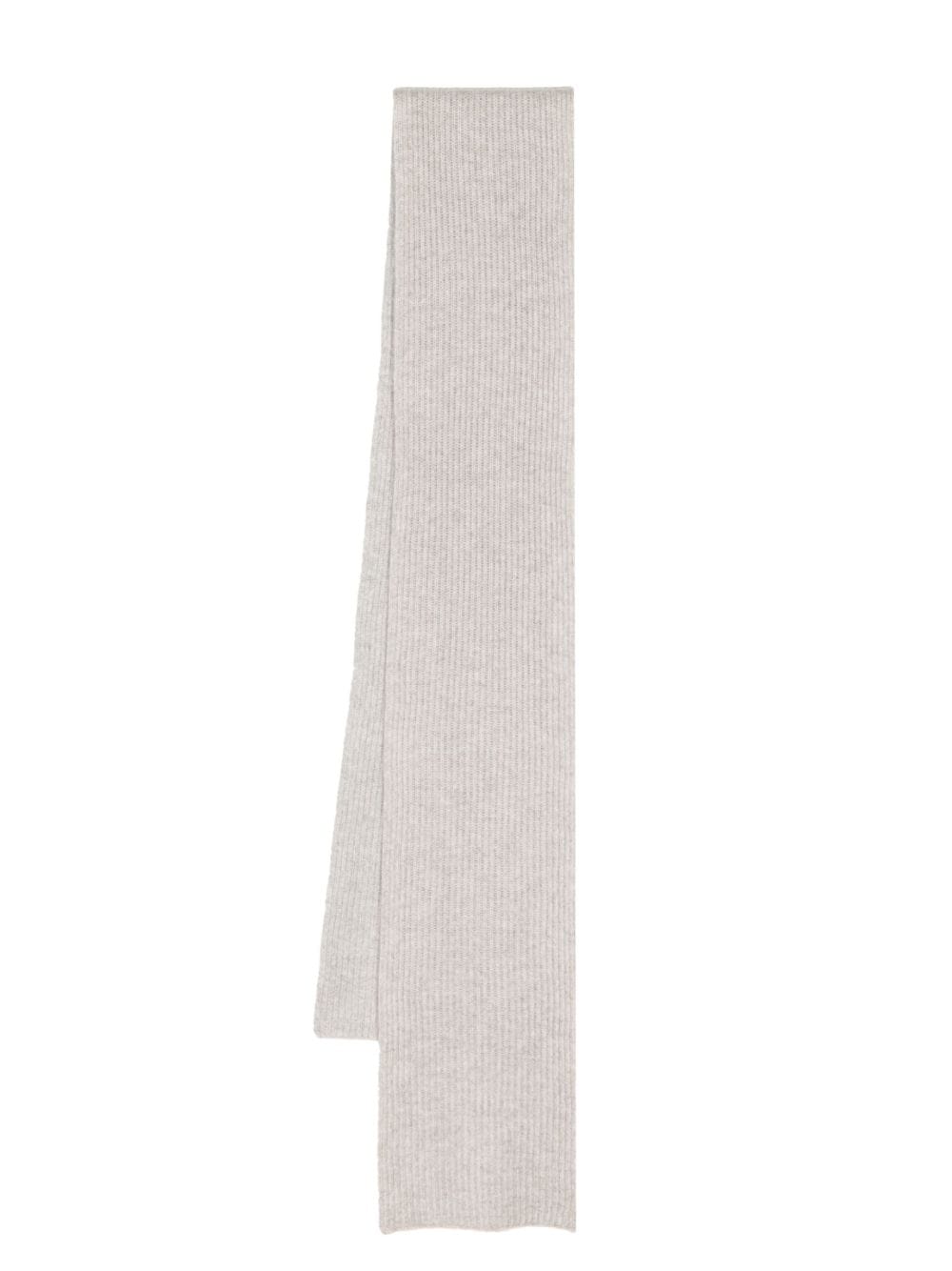 N.Peal ribbed-knit cashmere scarf - Grey von N.Peal