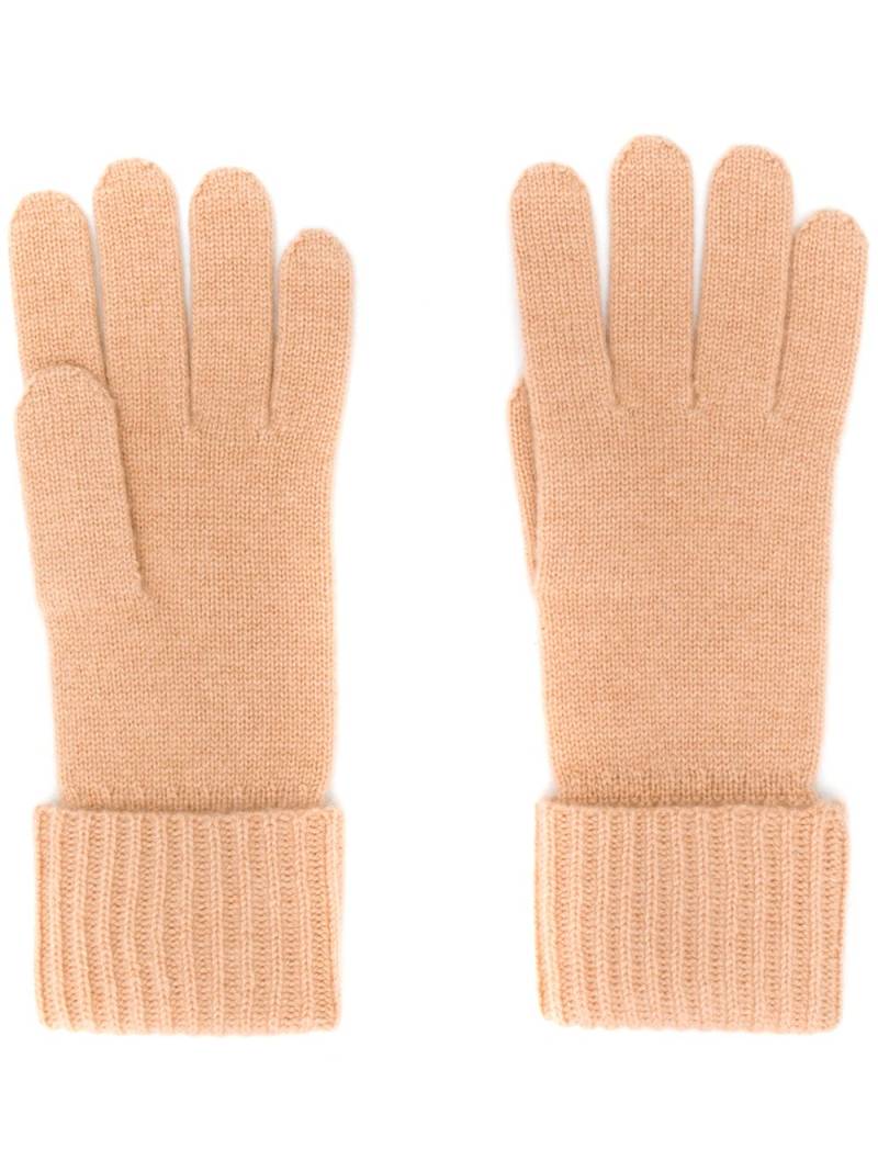 N.Peal ribbed knit gloves - Neutrals von N.Peal