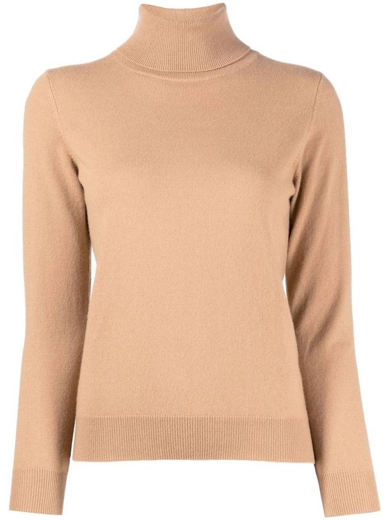 N.Peal ribbed-knit roll neck sweater - Brown von N.Peal