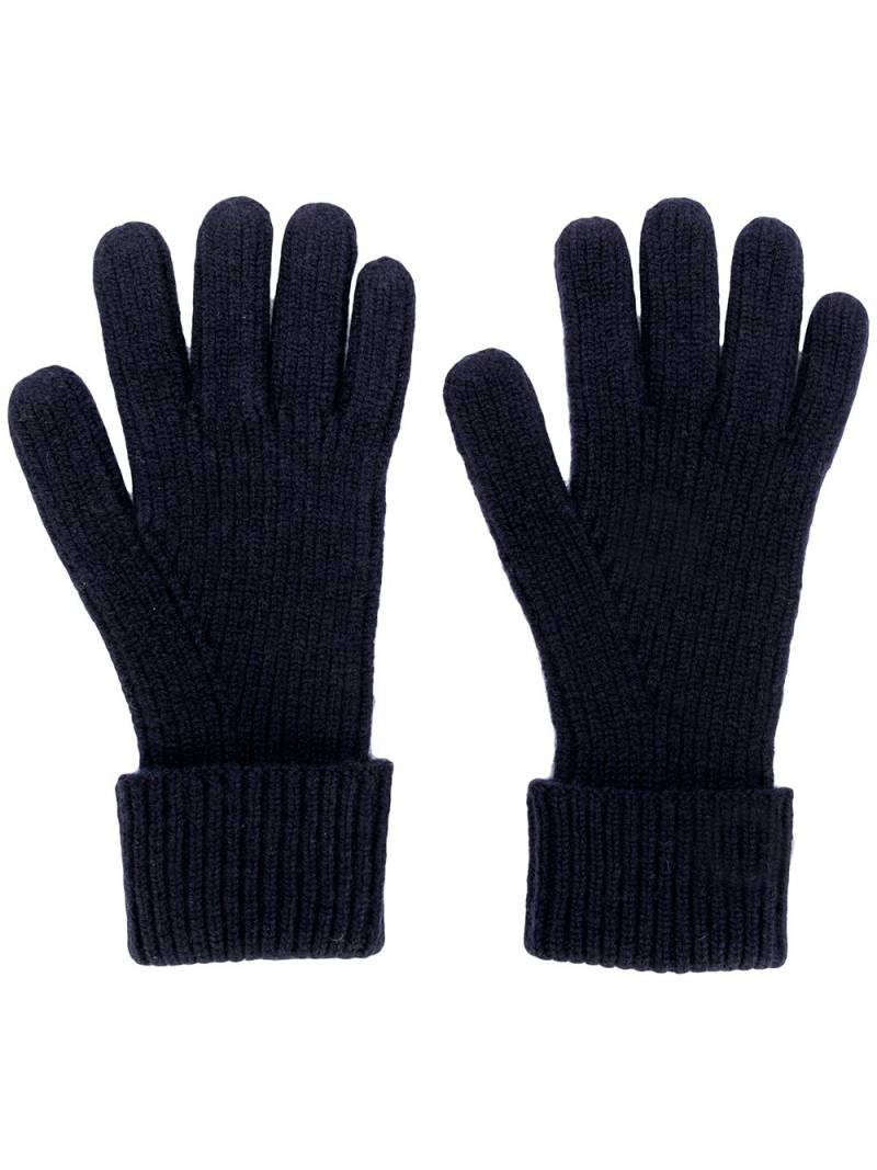 N.Peal ribbed knitted gloves - Blue von N.Peal