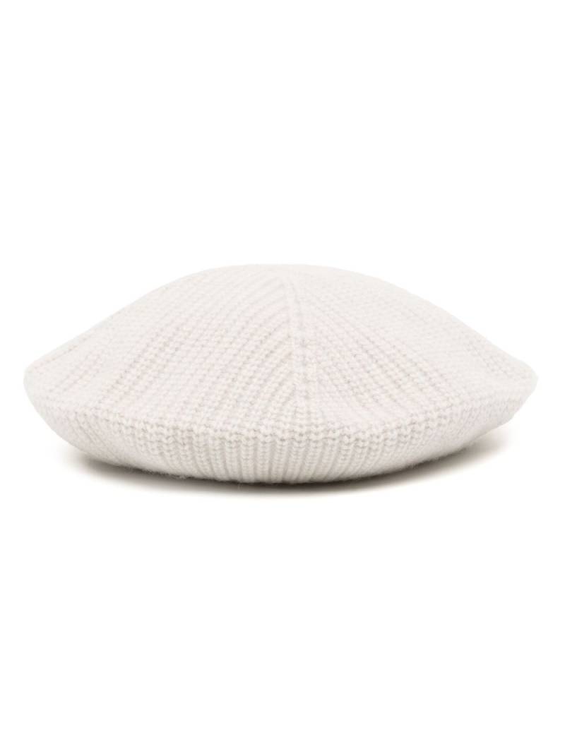 N.Peal ribbed organic cashmere beret - Grey von N.Peal