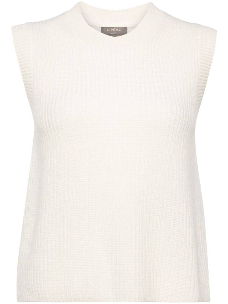 N.Peal ribbed round-neck tank top - White von N.Peal