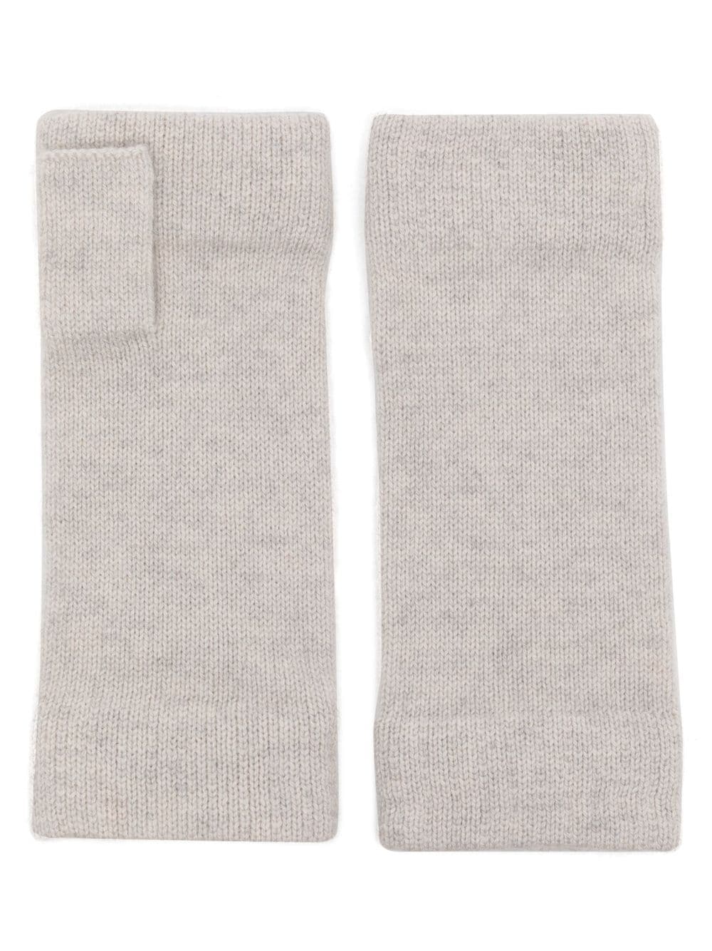 N.Peal ribbed-trim cashmere gloves - Neutrals von N.Peal