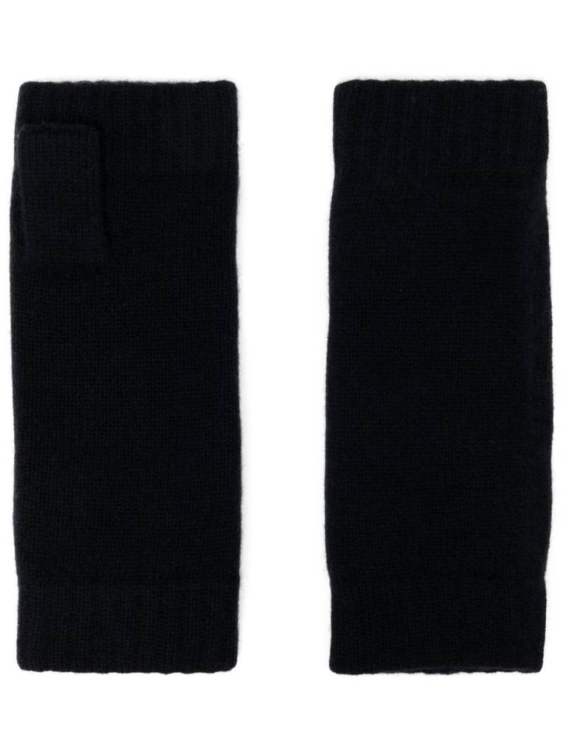 N.Peal ribbed-trim organic-cashmere gloves - Black von N.Peal