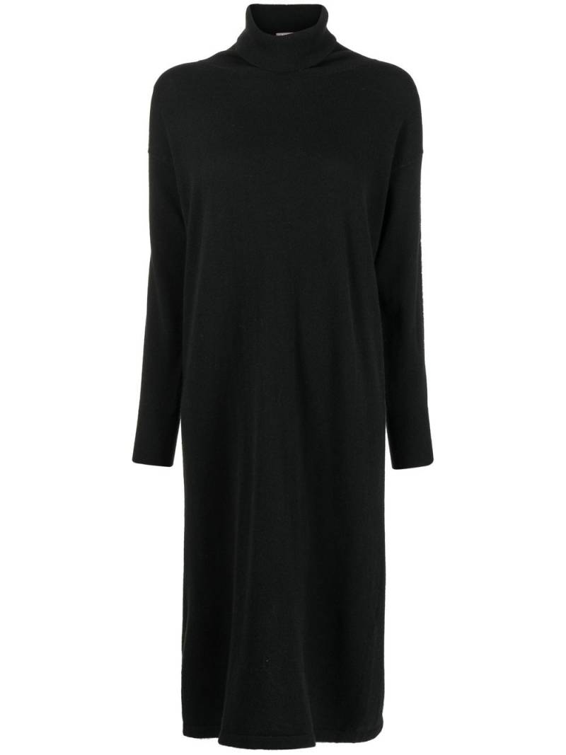 N.Peal roll-neck organic cashmere dress - Black von N.Peal