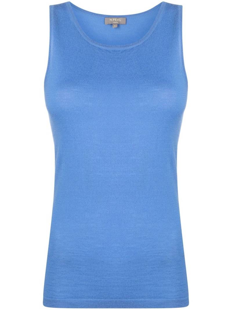 N.Peal scoop neck vest top - Blue von N.Peal