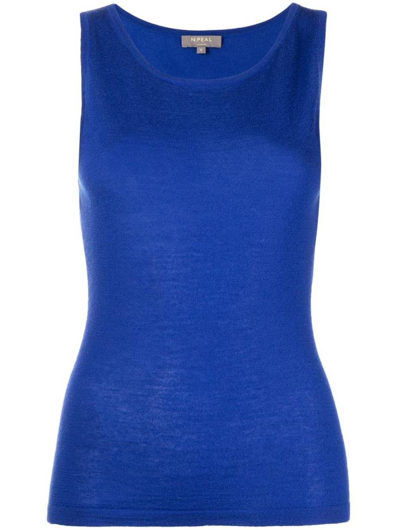 N.Peal scoop neck vest top - Blue von N.Peal