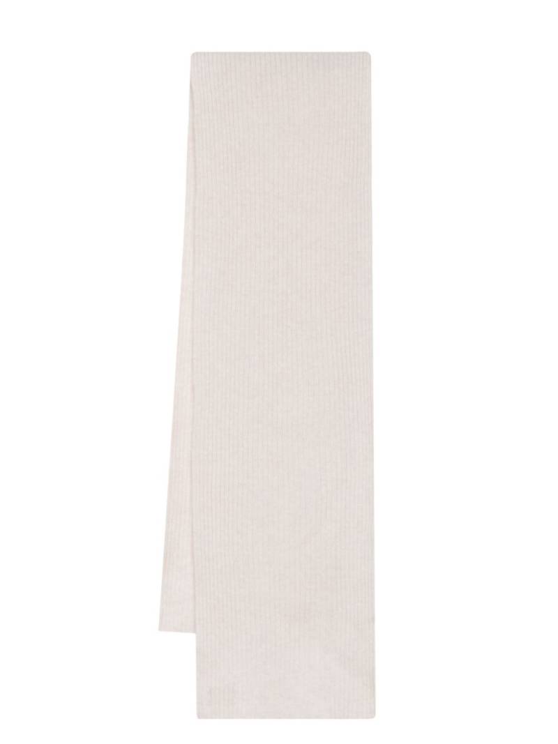 N.Peal short ribbed scarf - Neutrals von N.Peal