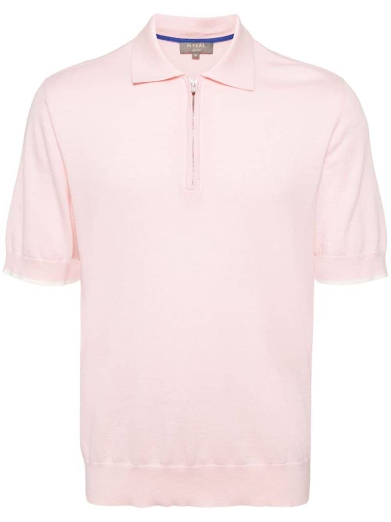 N.Peal short-sleeve half-zip polo shirt - Pink von N.Peal