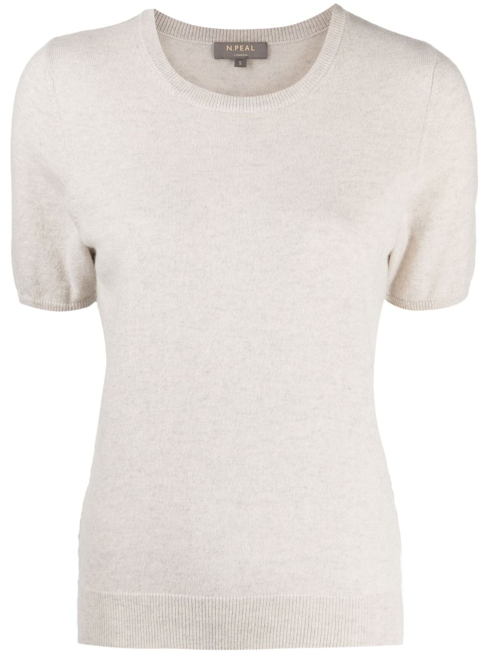 N.Peal short-sleeved cashmere top - Neutrals von N.Peal