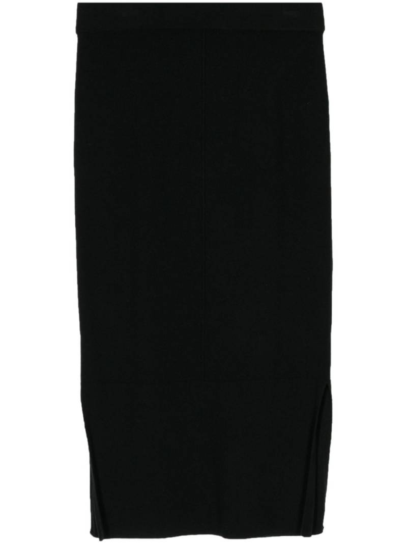 N.Peal side-slit cashmere skirt - Black von N.Peal