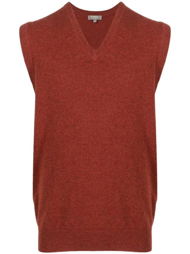 N.Peal sleeveless organic-cotton sweater vest - Red von N.Peal