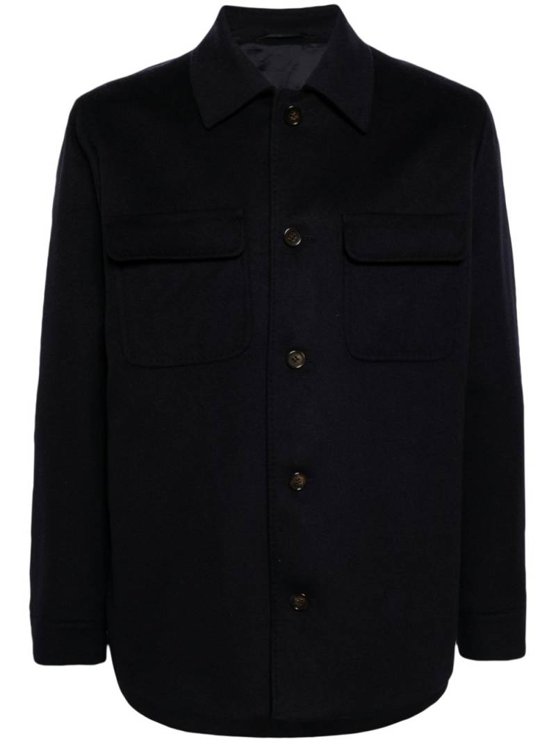 N.Peal spread-collar wool-blend jacket - Blue von N.Peal