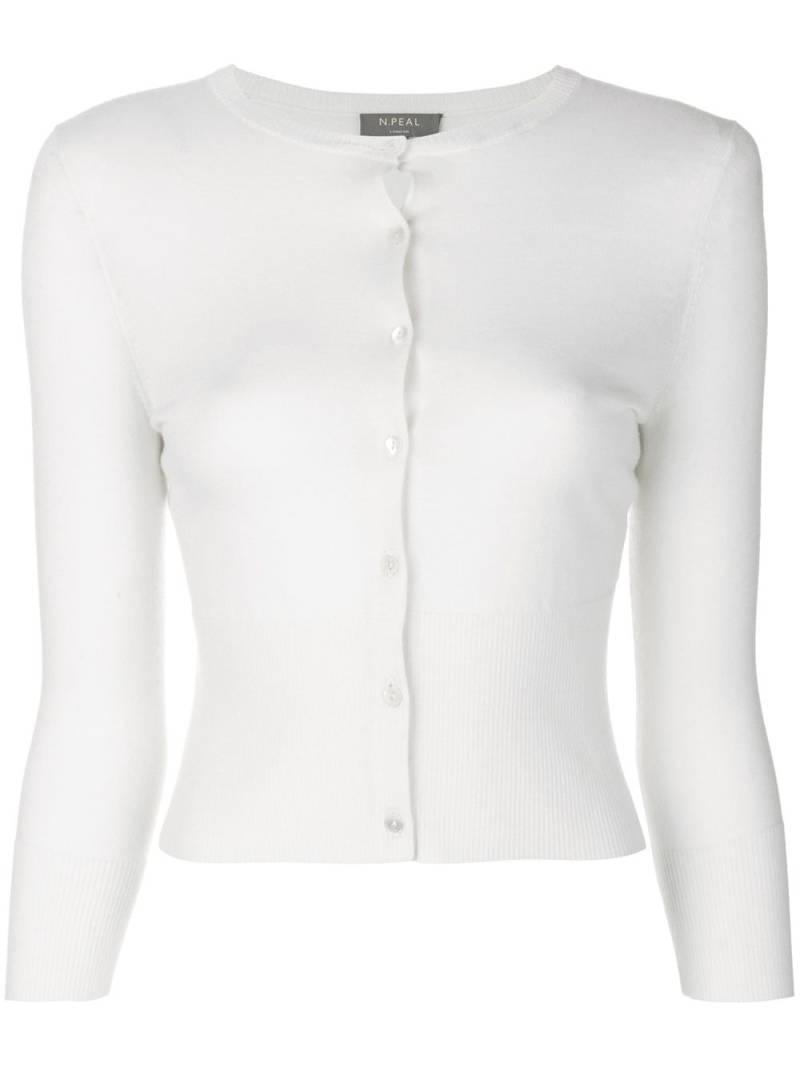 N.Peal superfine cropped cardigan - White von N.Peal