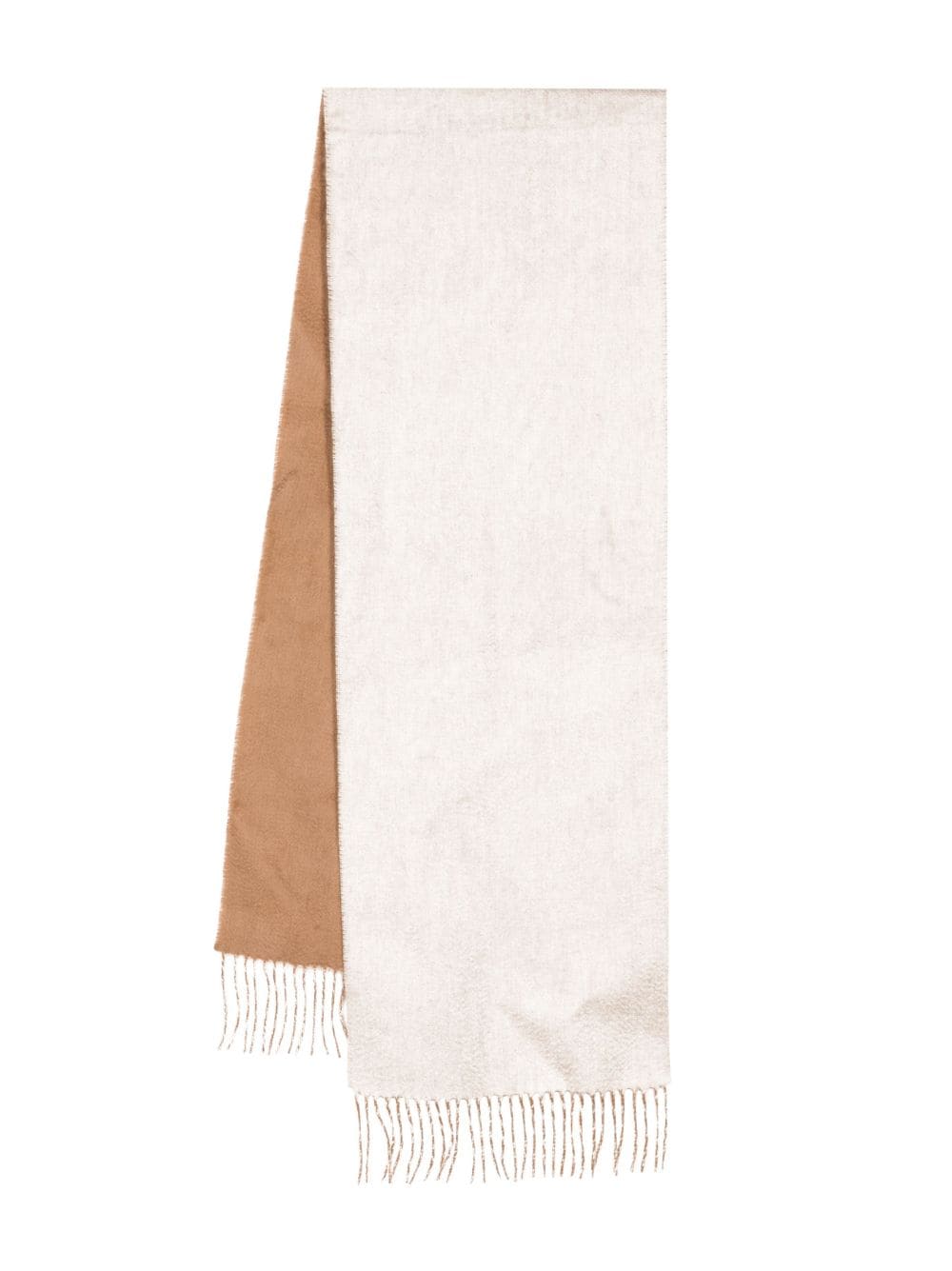 N.Peal two-tone cashmere woven scarf - Neutrals von N.Peal