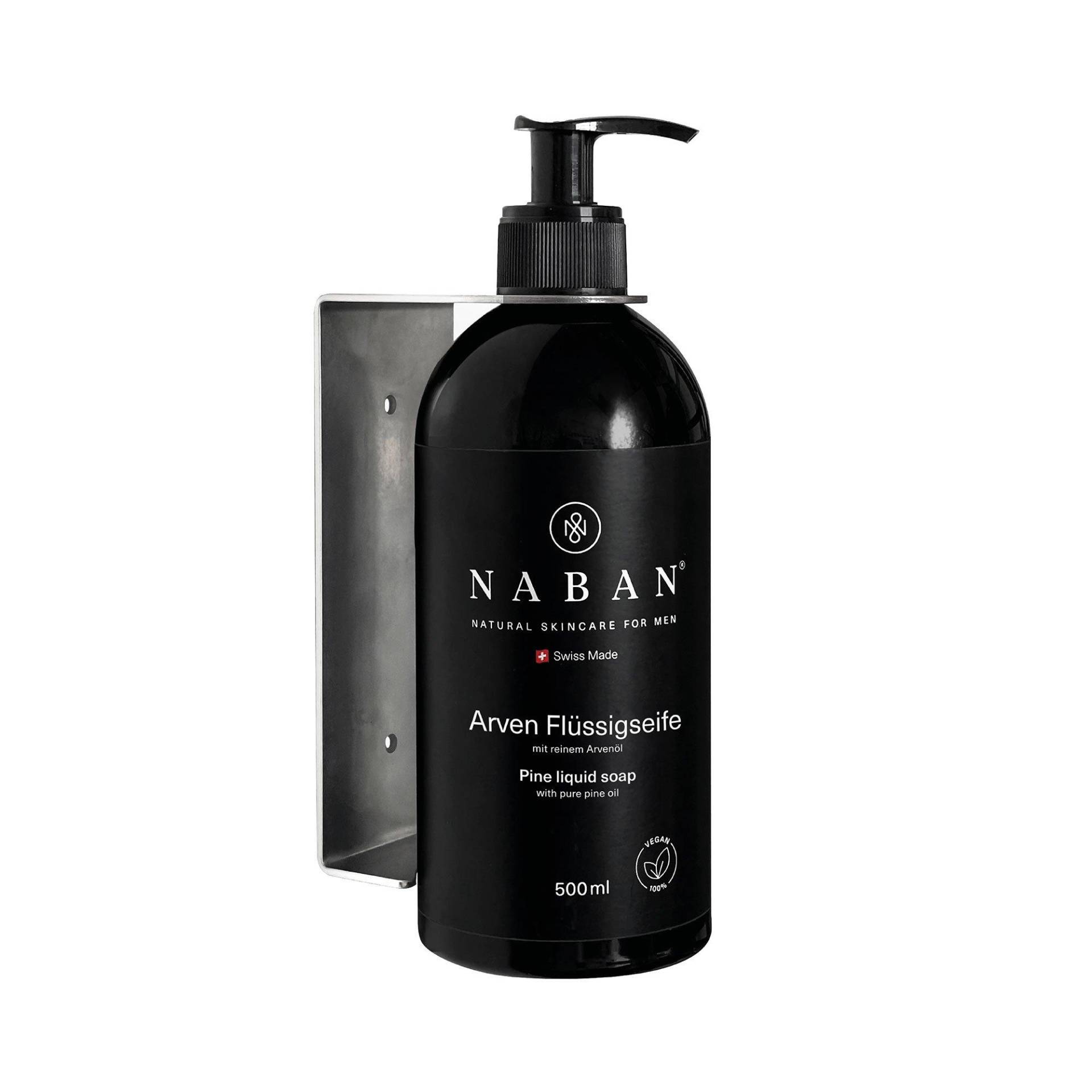 Naban Arven Flüssigseife Inkl. Wandhalterung Pine Liquid Soap 500ml Damen  500 ml von NABAN