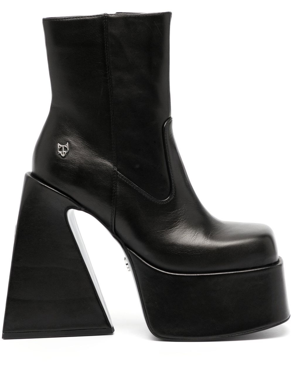 NAKED WOLFE Jane leather platform boots - Black von NAKED WOLFE